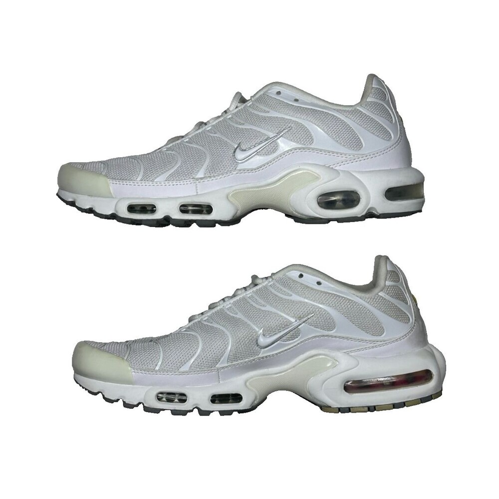 Nike Air Max Plus TN Triple White Men’s Sneakers Shoes Size 10.5